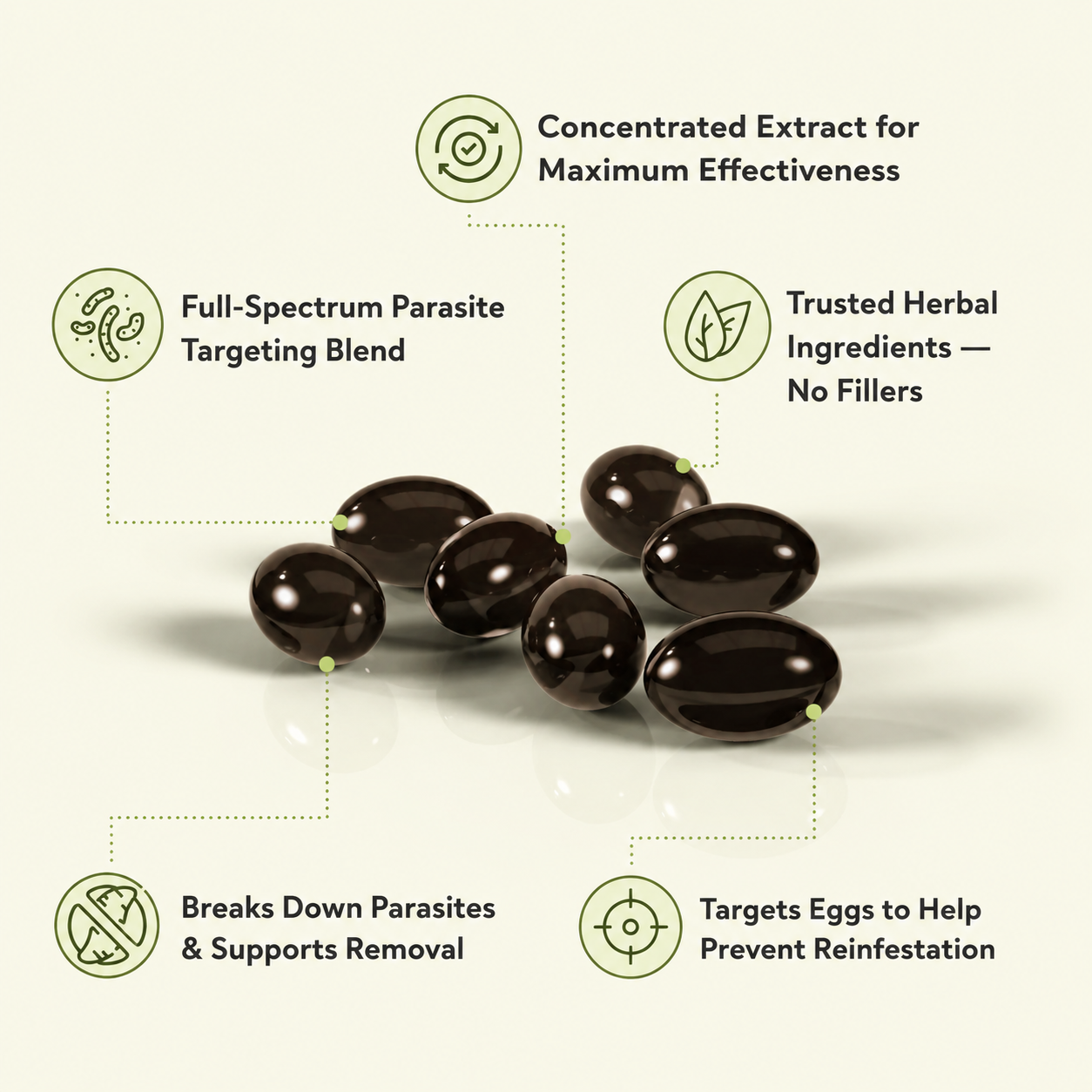 Flush Out Hidden Parasites & Larva in Just 14 Days with Wormwood Black Walnut Cloves