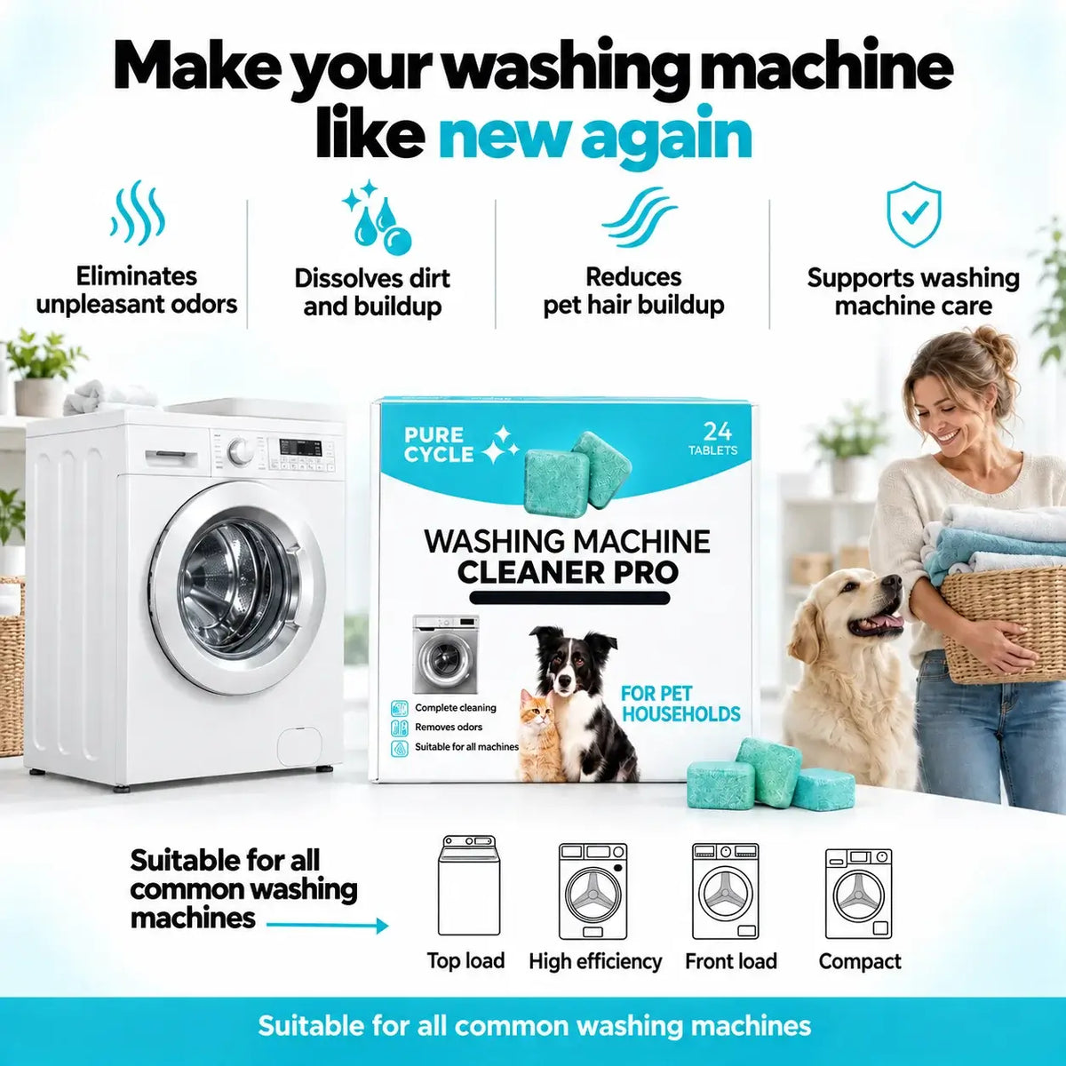 PURE CYCLE: PROFESSIONAL WASHING MACHINE CLEANER