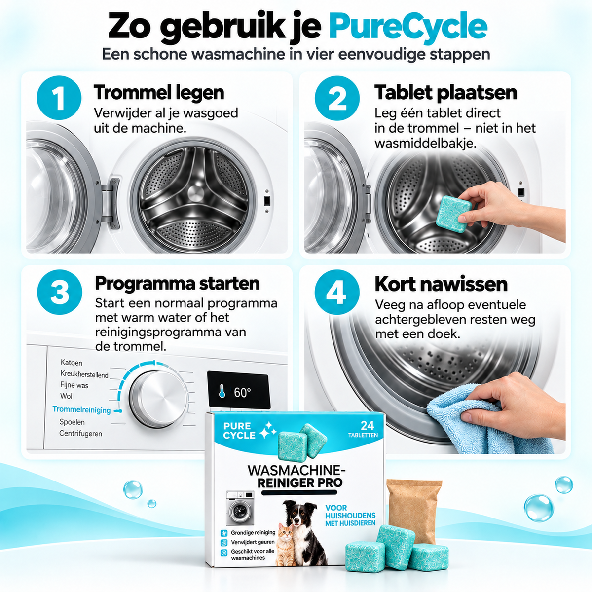 PURECYCLE: DETERGENTE PROFESSIONALE PER LAVATRICI