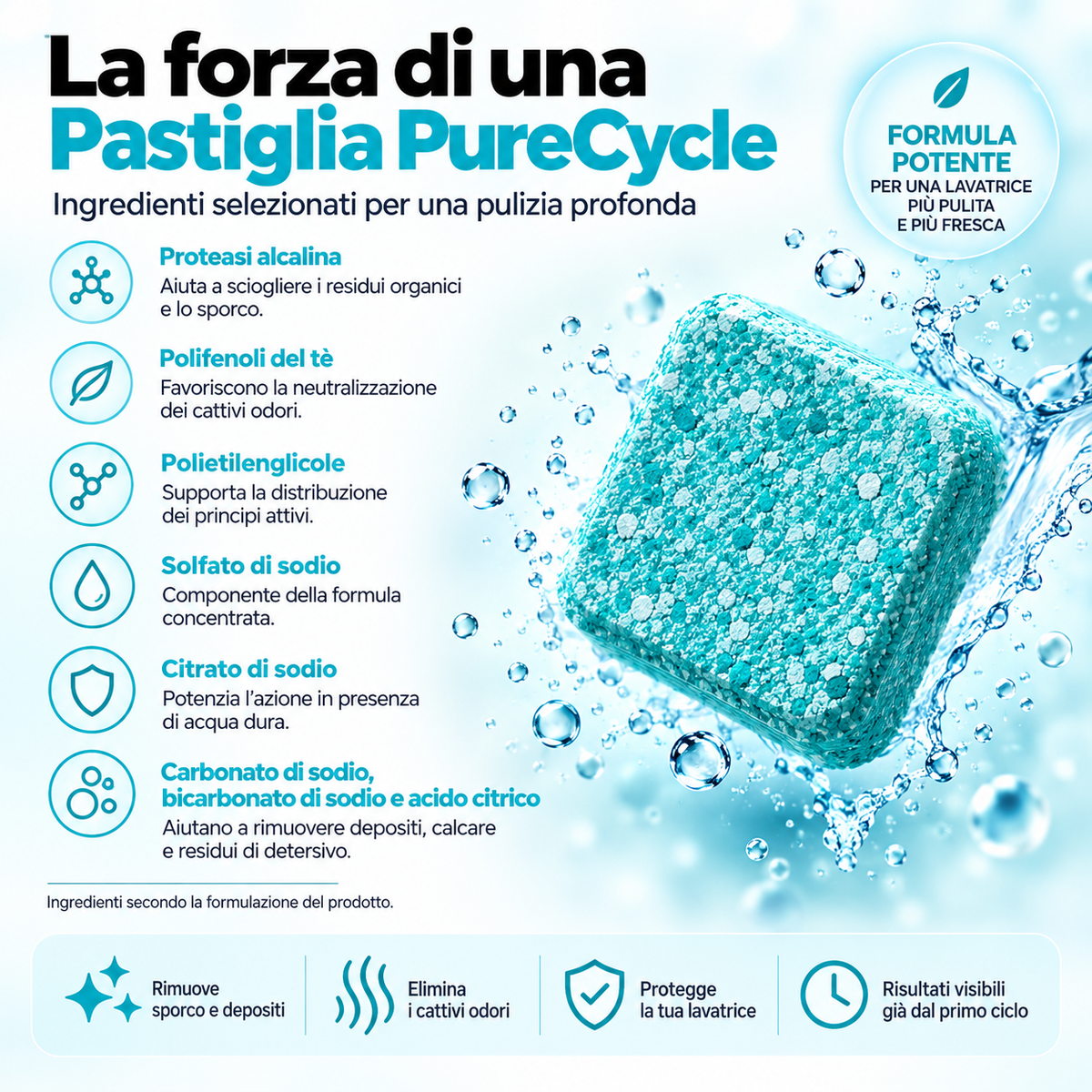 PURECYCLE: DETERGENTE PROFESSIONALE PER LAVATRICI