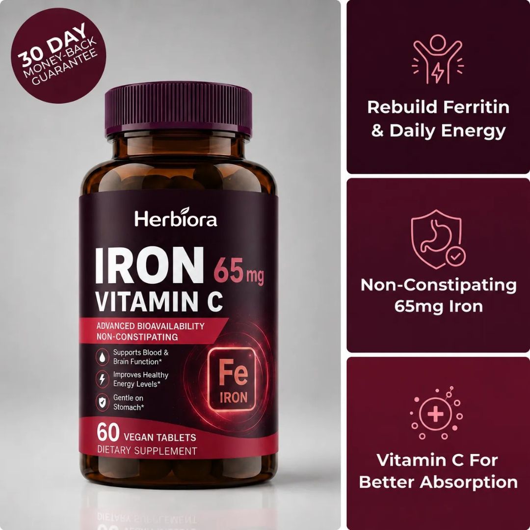 Herbiora Non-Constipating Iron 65mg + Vitamin C